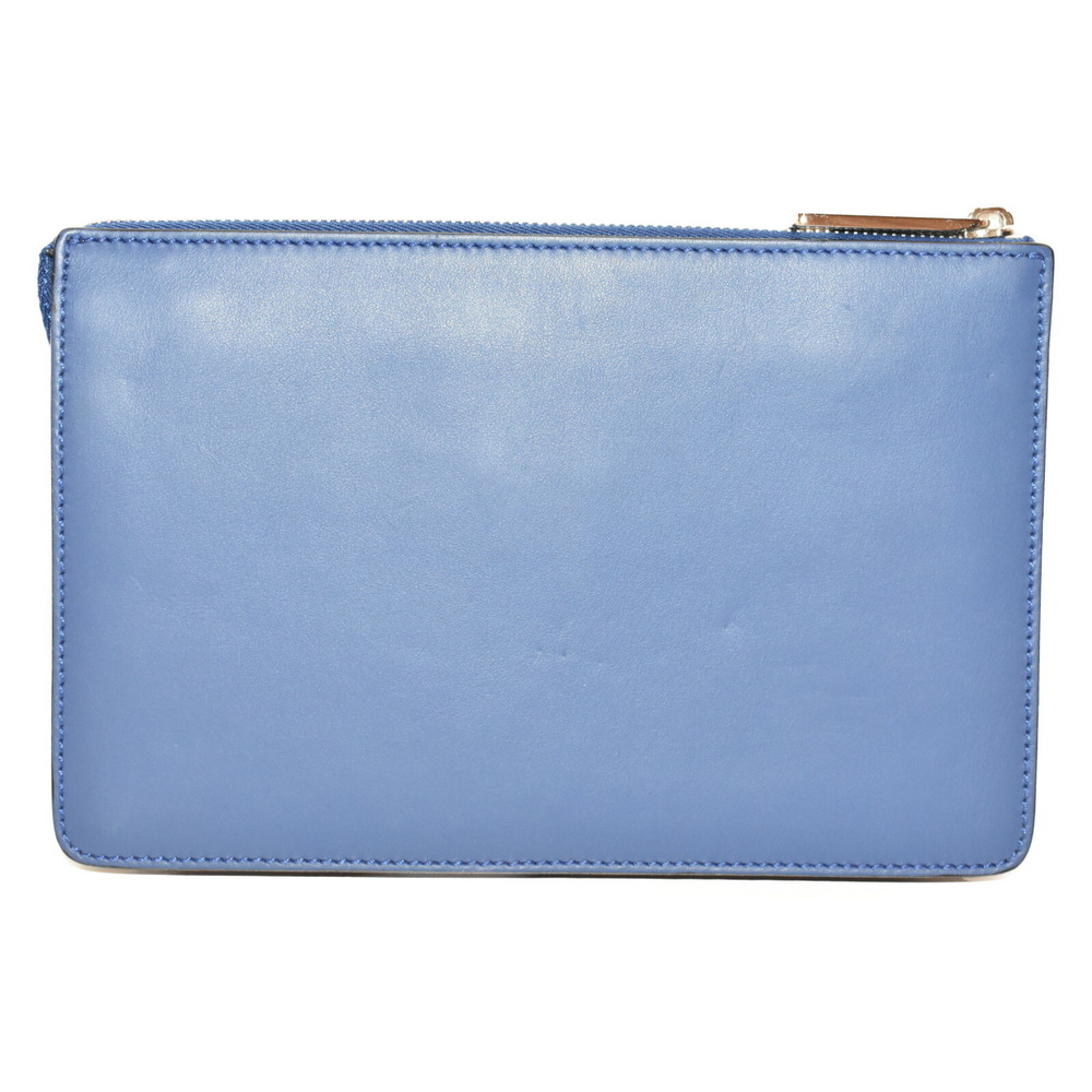 Fendi Clutch Shoulder Compact Bugs Cool Bag Blue Eye Leather - Picture 5 of 7